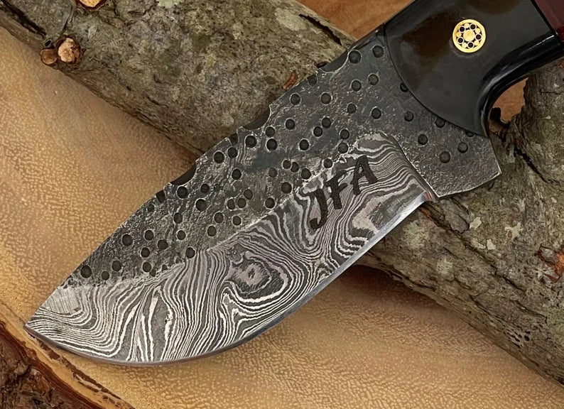 Damascus Steel Hunting Knife Handmade Damascus Fixed Blade