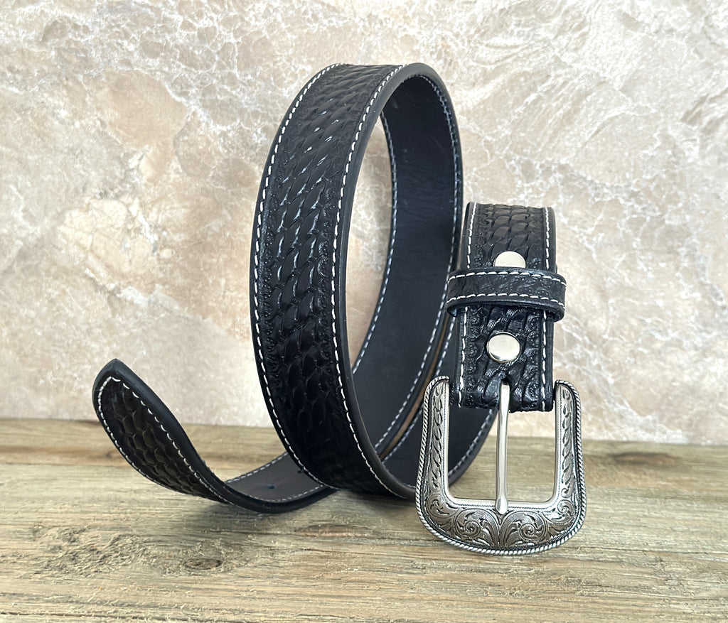 Handmade Genuine Full Grain Leather Men's Belt Heavy Duty Western With Buckle 1 1/2inch thick