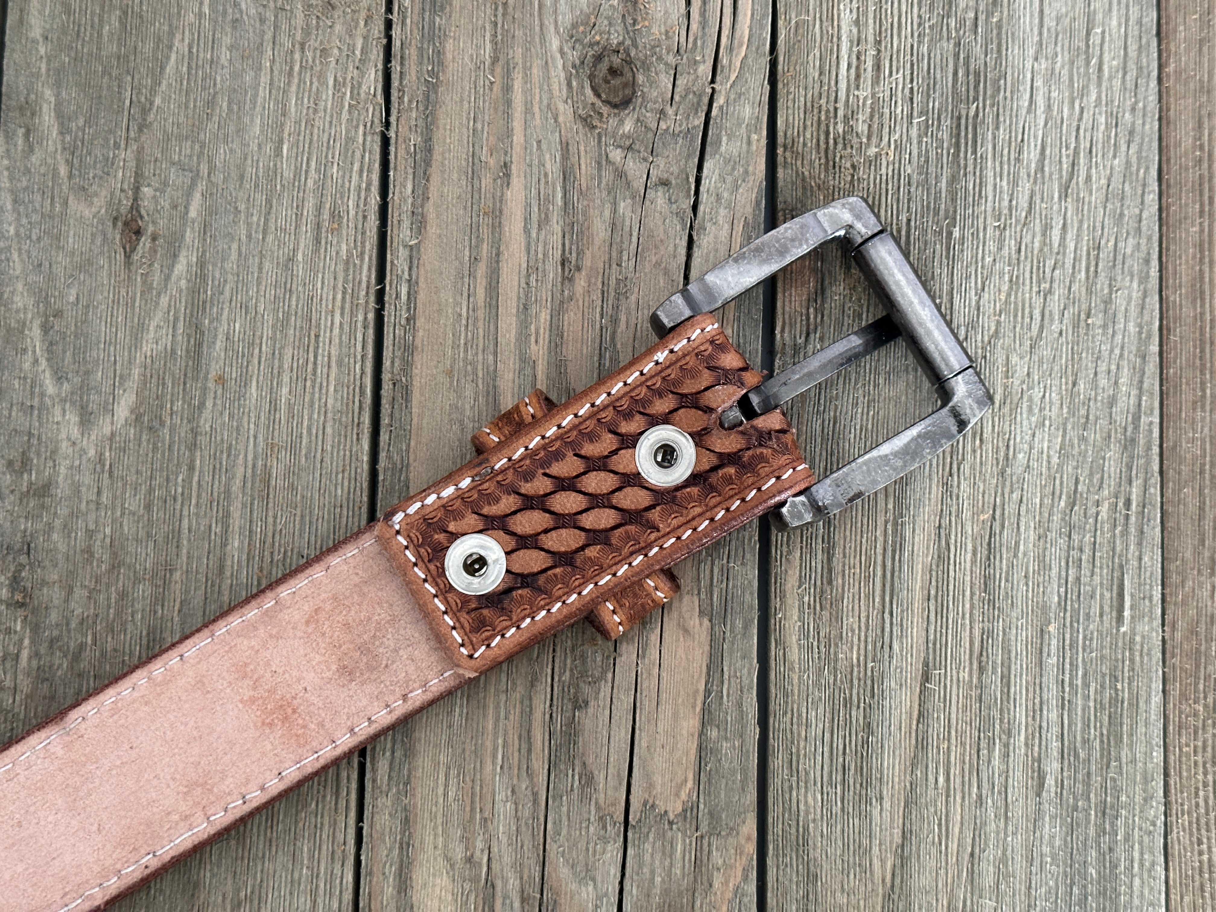Western Belt Cowboy Rodeo Full Grain Leather Hand Tooled  display picture 2