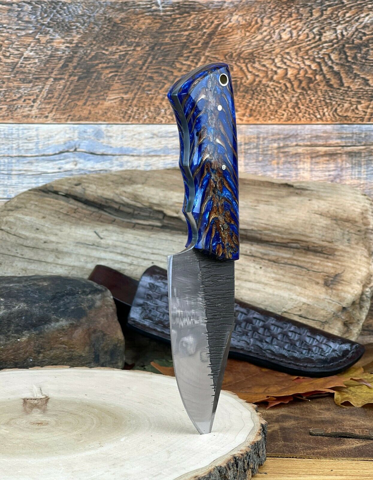 Carbon Steel Pine Cone Handle Hunting Knife | WINTERFELL GIFTS