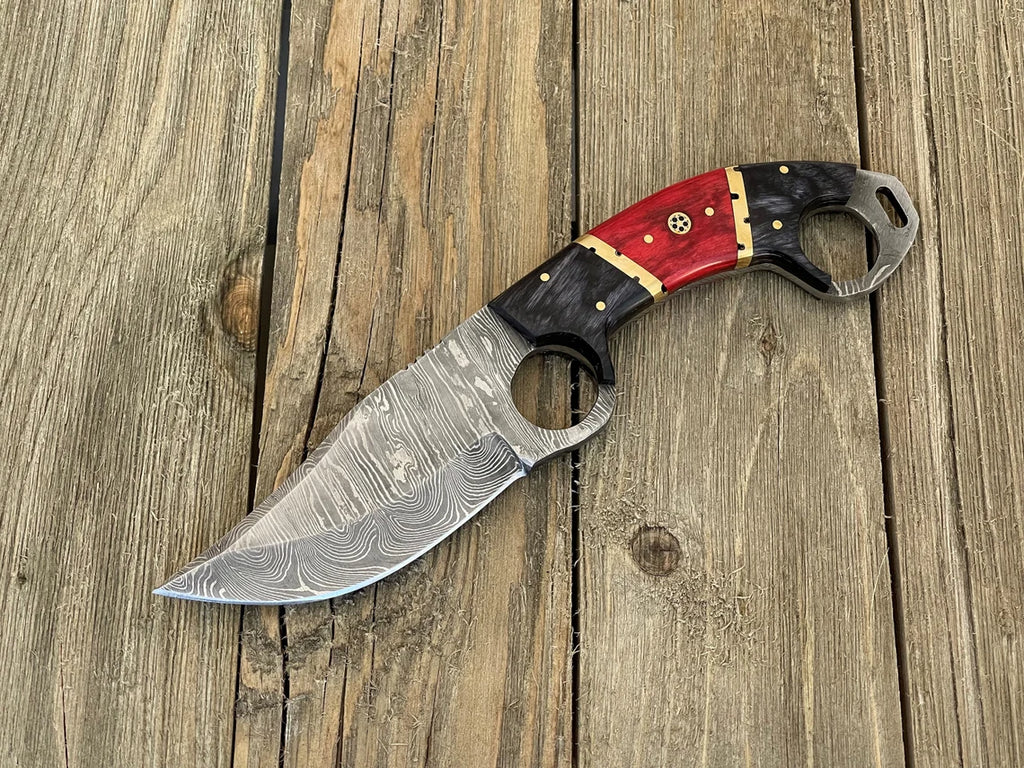 Damascus Pocket Knife 291 - Willowcreek Custom Knives