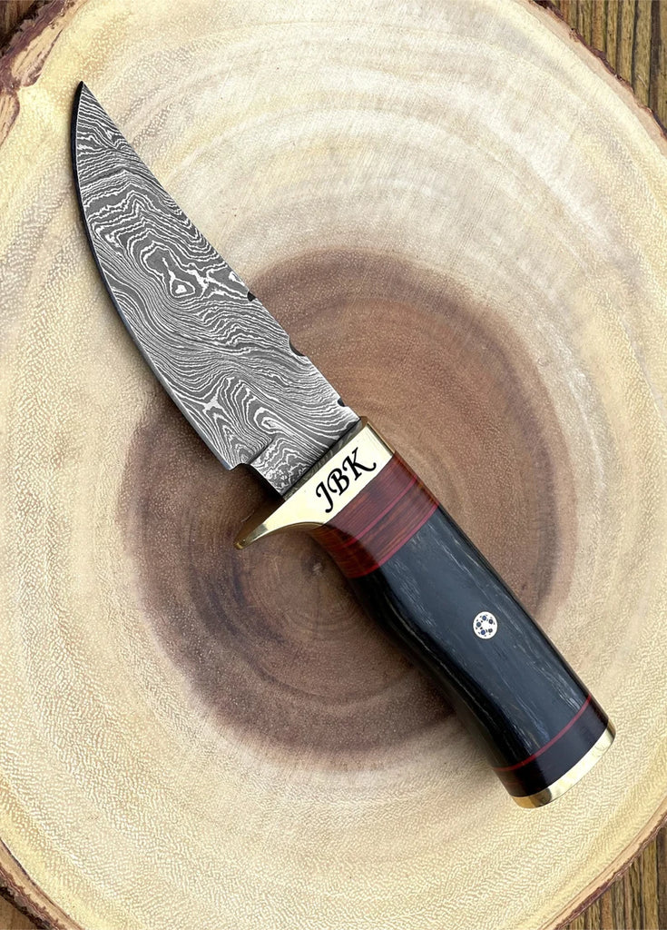 Damascus Steel Fixed Blade Hunting Knife